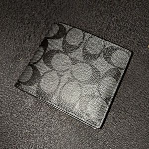 COACH Men's Black Signature Wallet $175